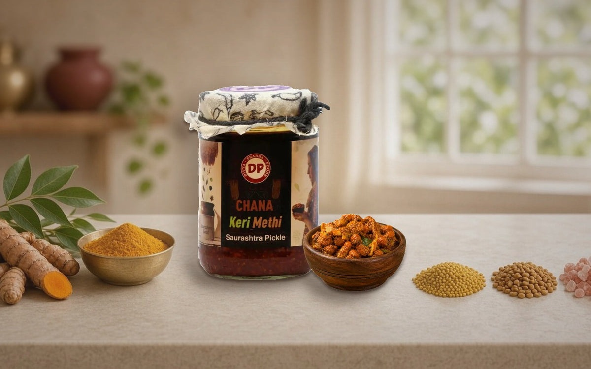 Chana Keri Methi Achar Online: Sprouted Chickpea Pickle - Focus Keyword: Health & Spices