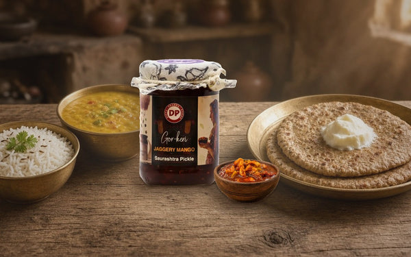 sweet mango chutney with jaggery: Gujarati Homemade Achar - Focus Keyword: Pickle Pairings