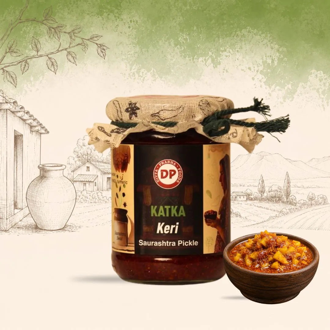 Katka Keri Cut Mango Pickle Gujarati Homemade Achar